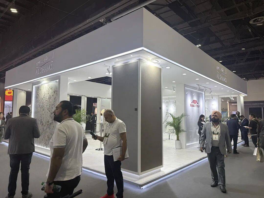 马可波罗瓷砖惊艳亮相2025年中东迪拜五大行业展