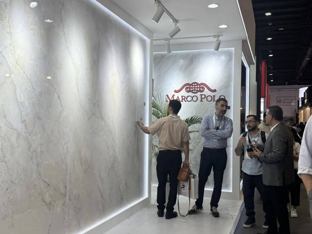 马可波罗瓷砖惊艳亮相2025年中东迪拜五大行业展