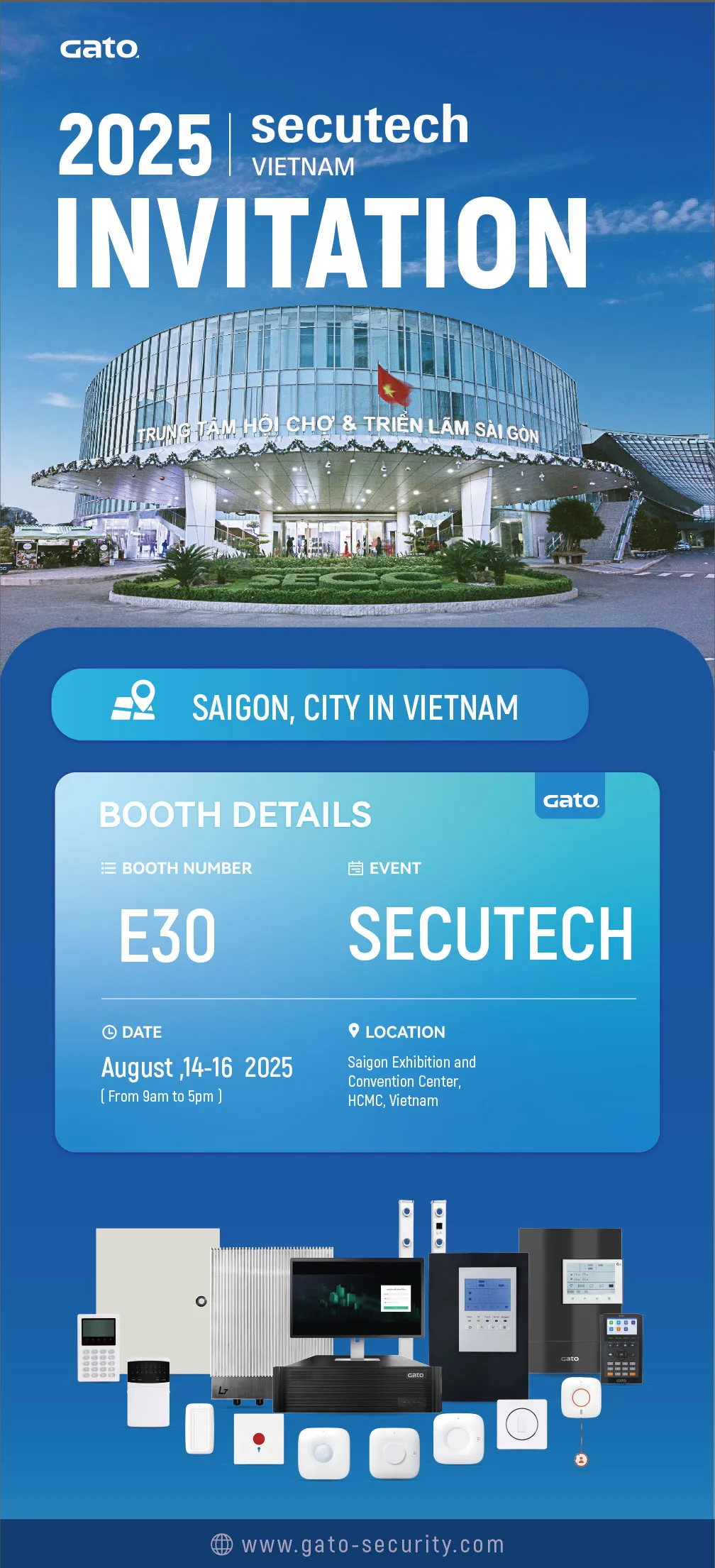 Gato广拓诚邀莅临！2025越南Secutech展，8月14-16日与您相约西贡！