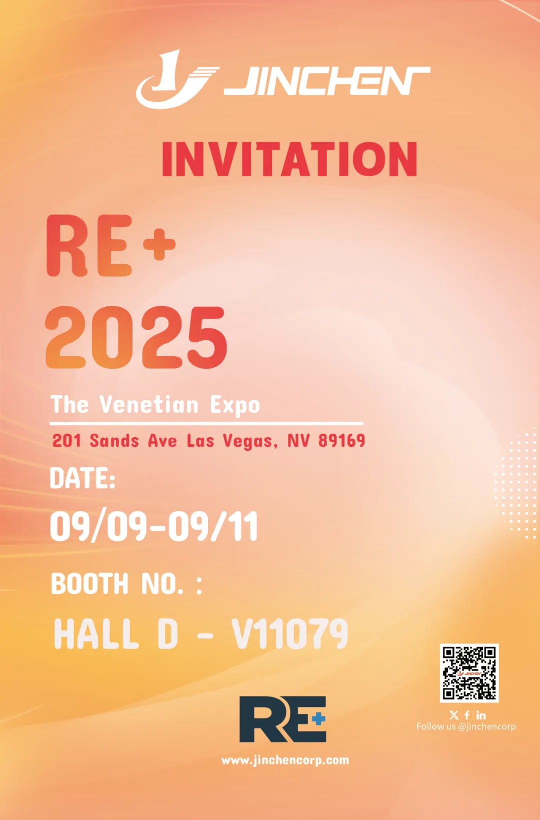 展会预告 | 金辰股份邀您参加2025年美国太阳能及储能展RE+展会