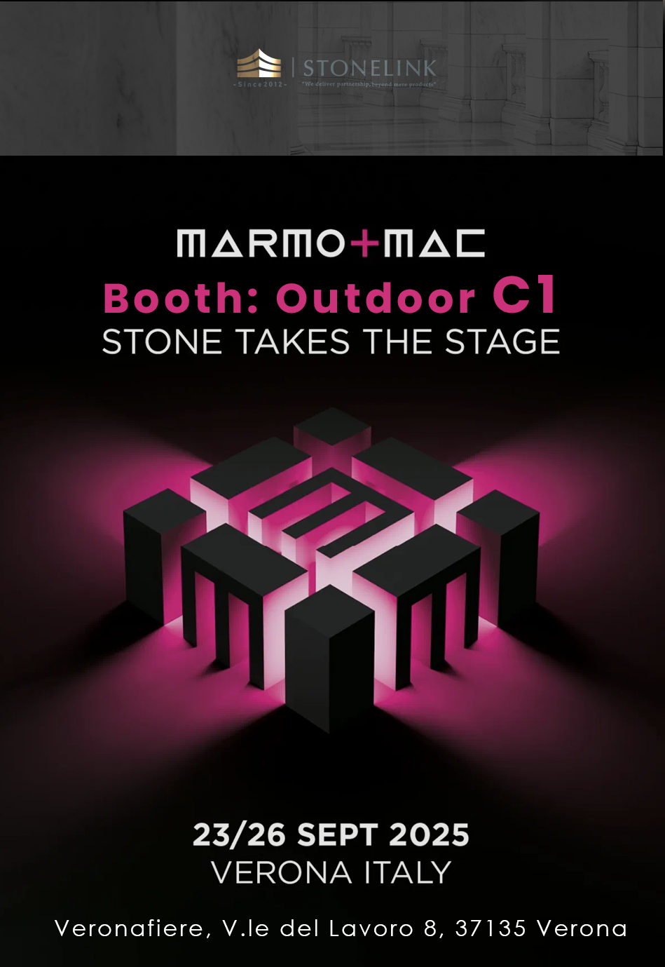 STONELINK联砾石业｜STONELINK × Marmomac 2025 · Area C Stand C1