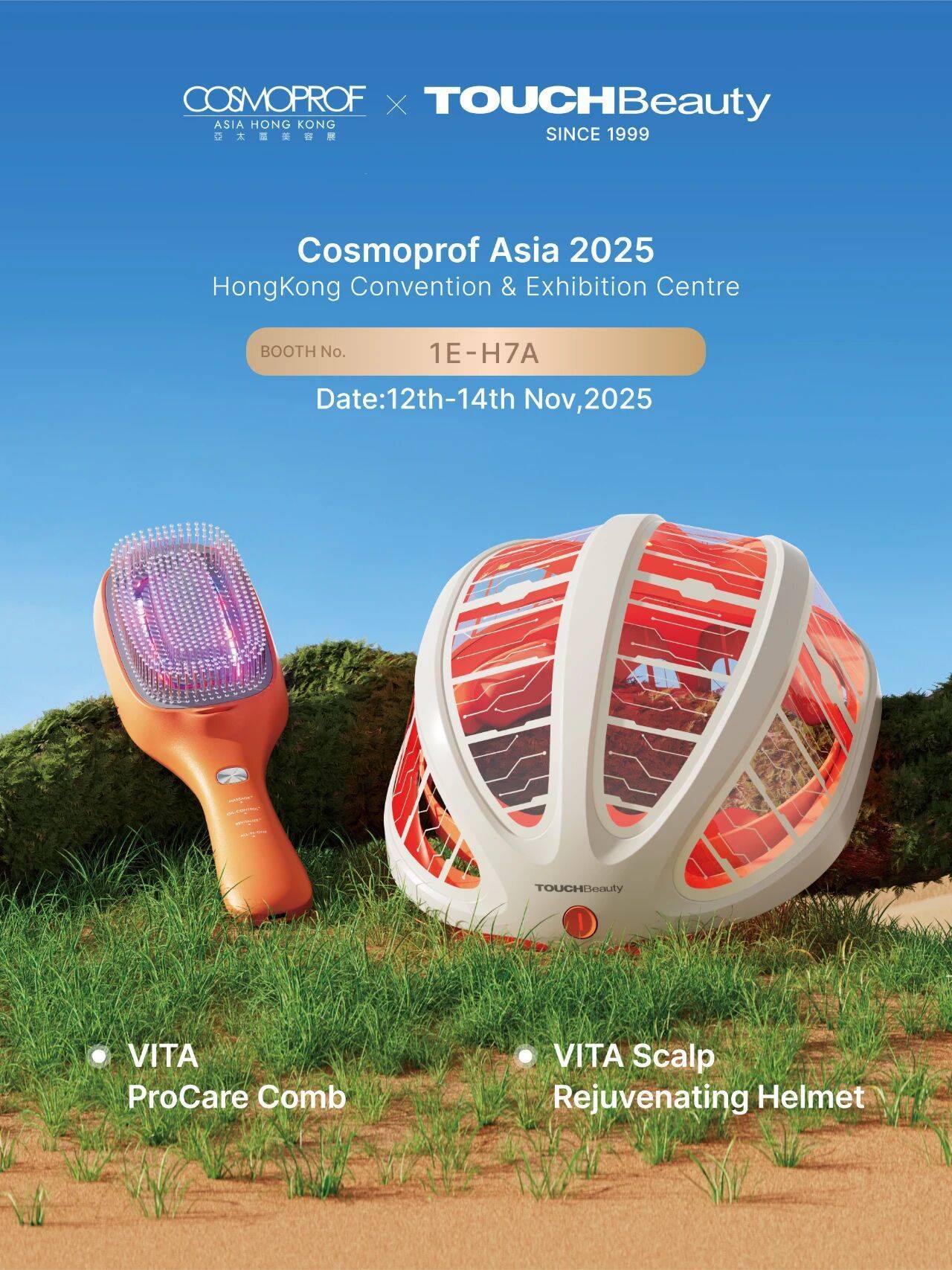 HK 2025亚太美容展即将盛大启幕，TOUCHBeauty渲美1E-H7A展位期待您莅临！