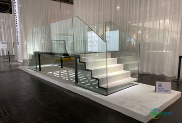 全粘结玻璃混凝土步道亮相2024德国玻璃展