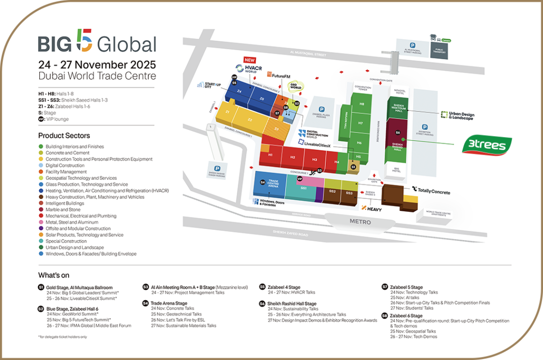 邀请函丨三棵树即将亮相2025年迪拜五大行业展览会（The Big 5 Global）