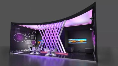 紫色科技展台搭建